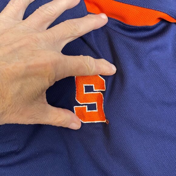 Syracuse Orange ProEdge Men's Polo Shirt L Knights Apparel Blue & Orange - Picture 6 of 7